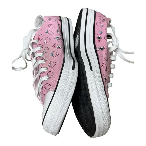 Converse Hello Kitty x Chuck Taylor All Star Ox 'Pink Kitty Pattern Low Tops 9.5 - Picture 11 of 15
